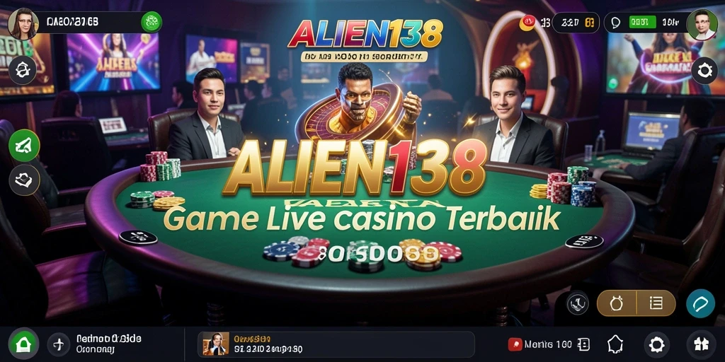 Tampilan permainan Live Casino yang seru dan interaktif di ALIEN138.