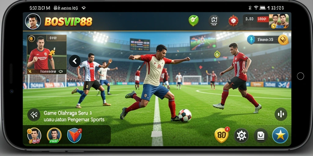 Tampilan gameplay seru di BOSVIP88 dengan aksi olahraga menarik.