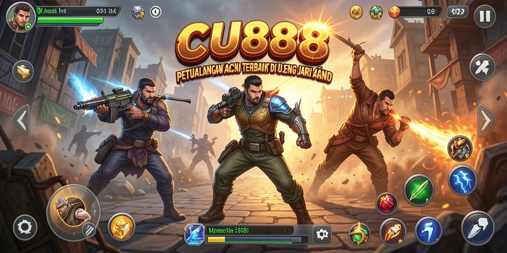 Tampilan gameplay mendebarkan dalam CU888 dengan aksi intens.