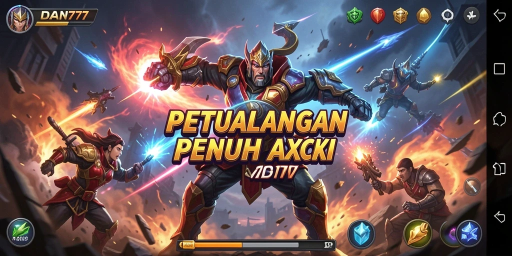 Screenshot gameplay DAN777 menampilkan aksi menegangkan dalam pertempuran melawan musuh.