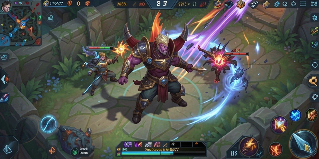 Tampilan gameplay seru dan menarik di EMON77.