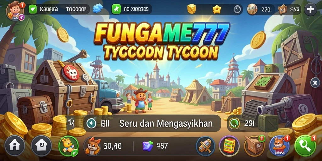 Tampilan menarik gameplay FUNGAME777 dalam genre Tycoon.