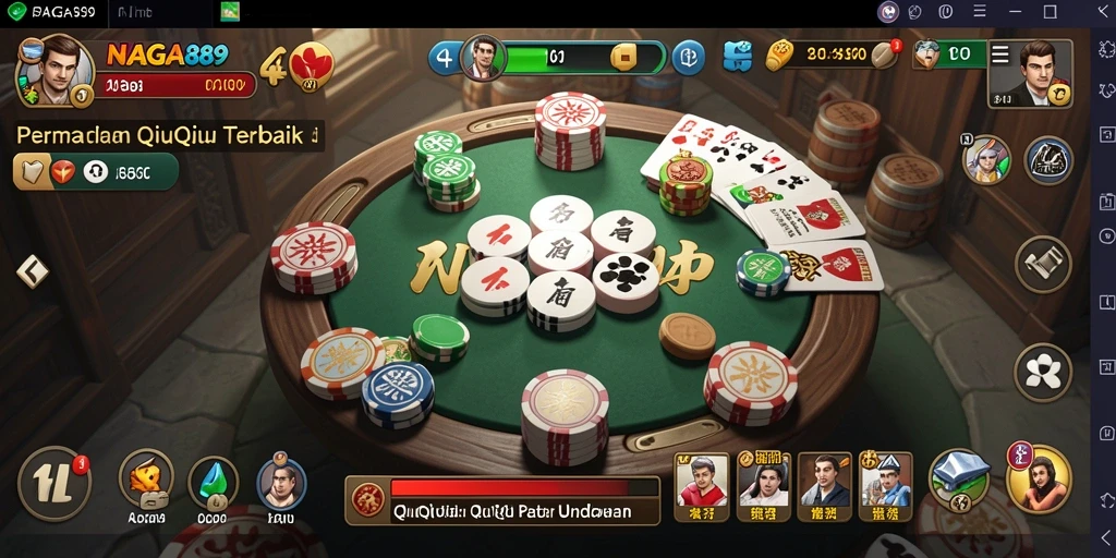 Tampilan gameplay seru dari NAGA889 dalam permainan QiuQiu.