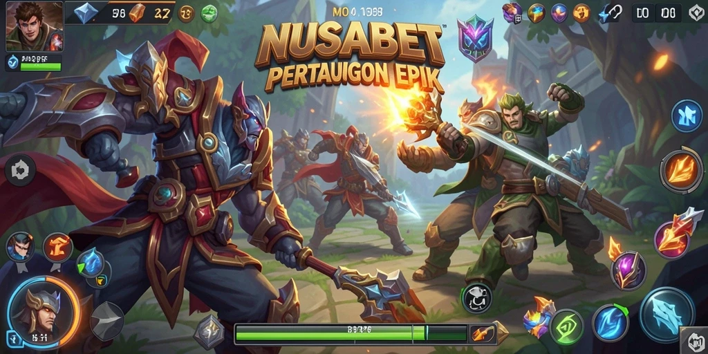 Tampilan menarik dari gameplay MOBA yang intens.