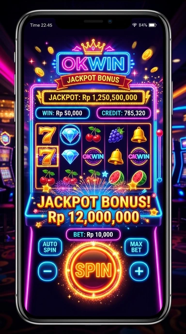 Proses pengunduhan yang mudah di aplikasi okwin.